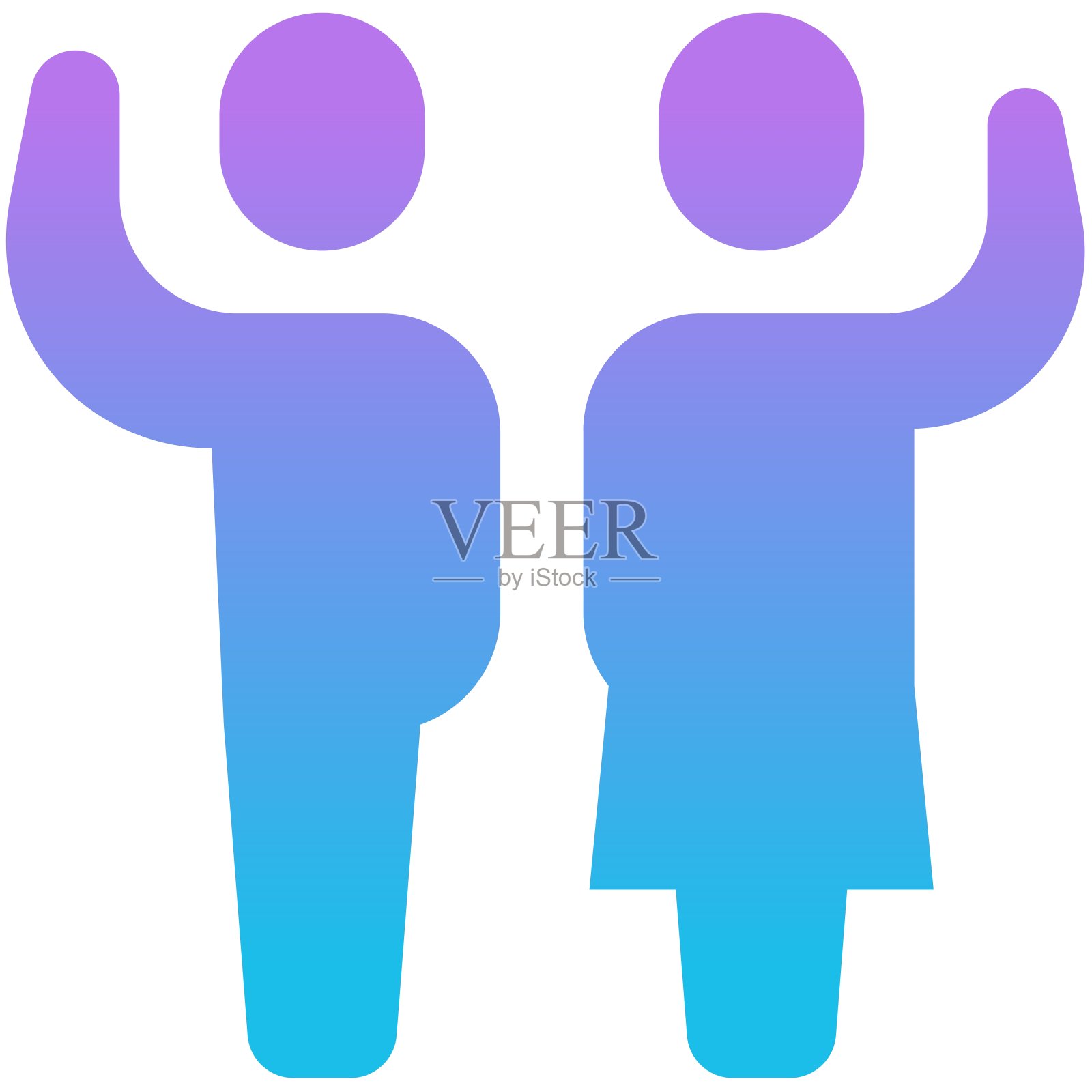 人物渐变彩色图标包插画图片素材