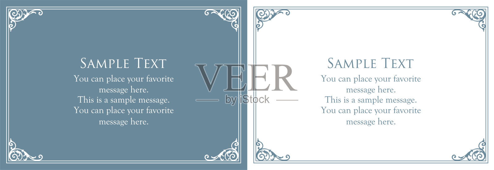 时尚的框架。设计模板。一组漂亮的额头。插画图片素材