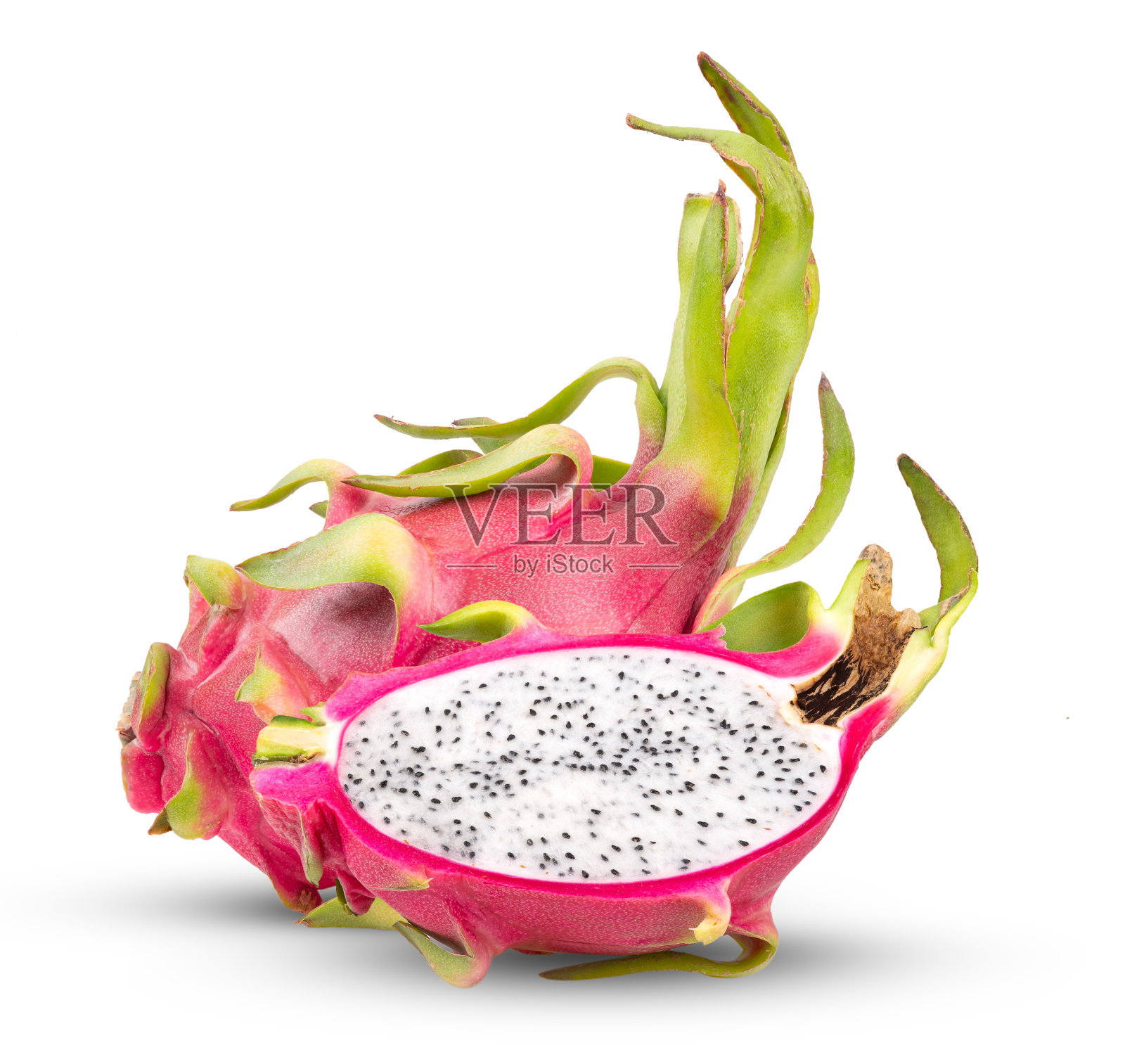 火龙果,火龙果孤立在白色背景上照片摄影图片