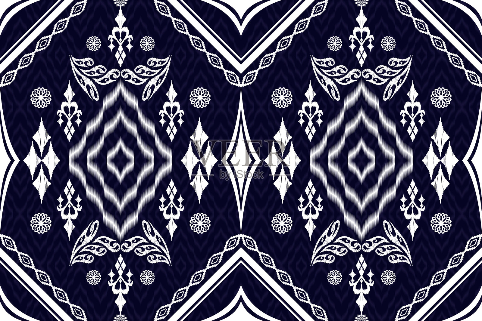 民族人物阿兹特克刺绣设计插画图片素材