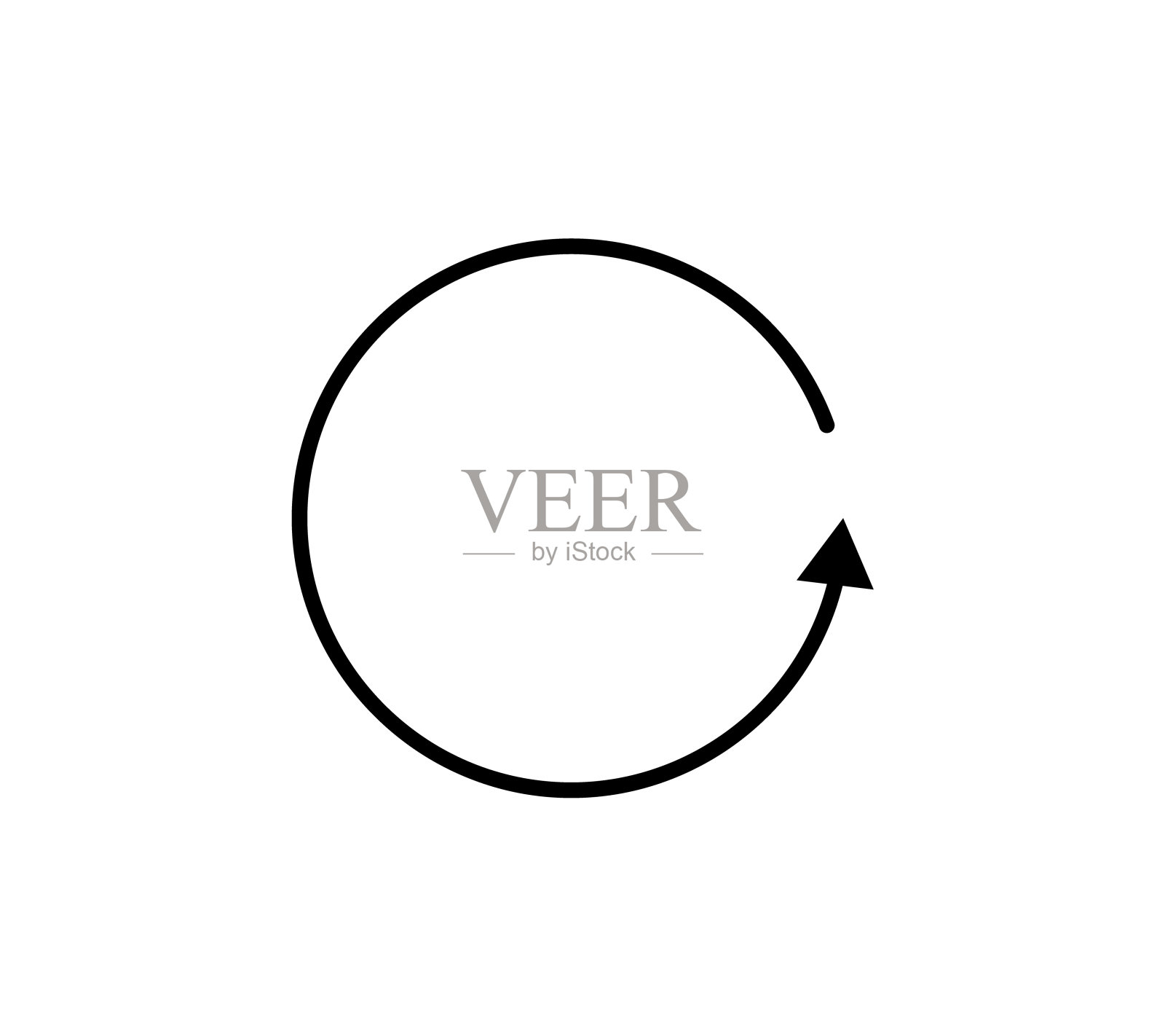 一个简单的旋转箭头图标插画图片素材