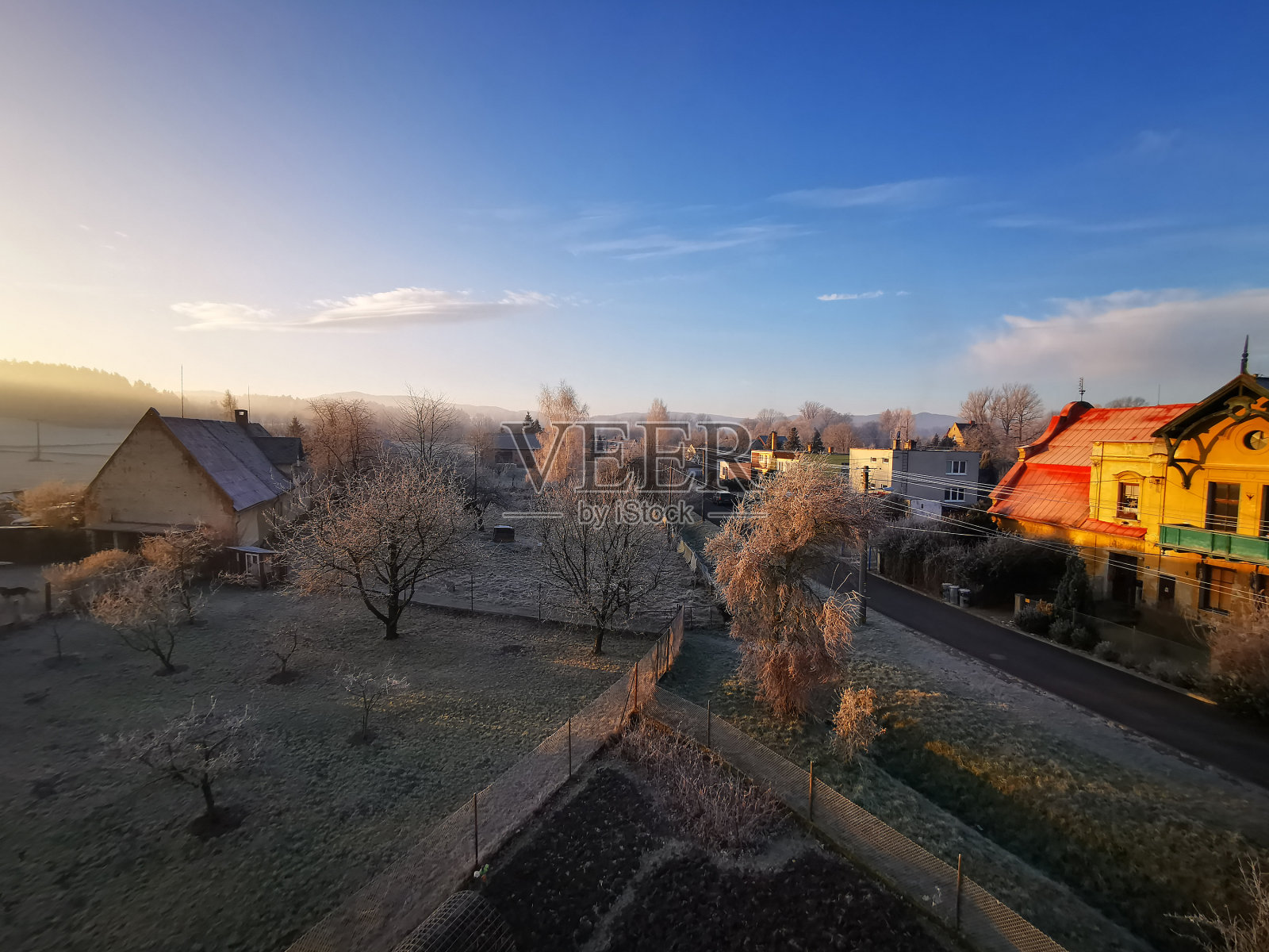 维德纳瓦城在圣诞节的时候照片摄影图片