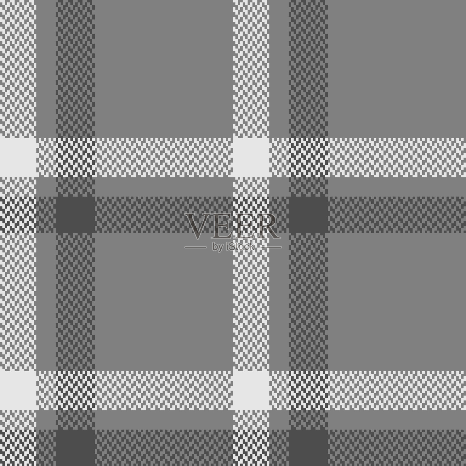 黑白格子无缝矢量图案。插画图片素材