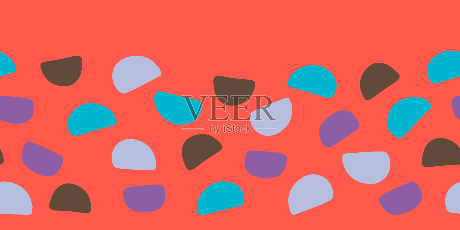 彩色图案随机半圆边界插画图片素材