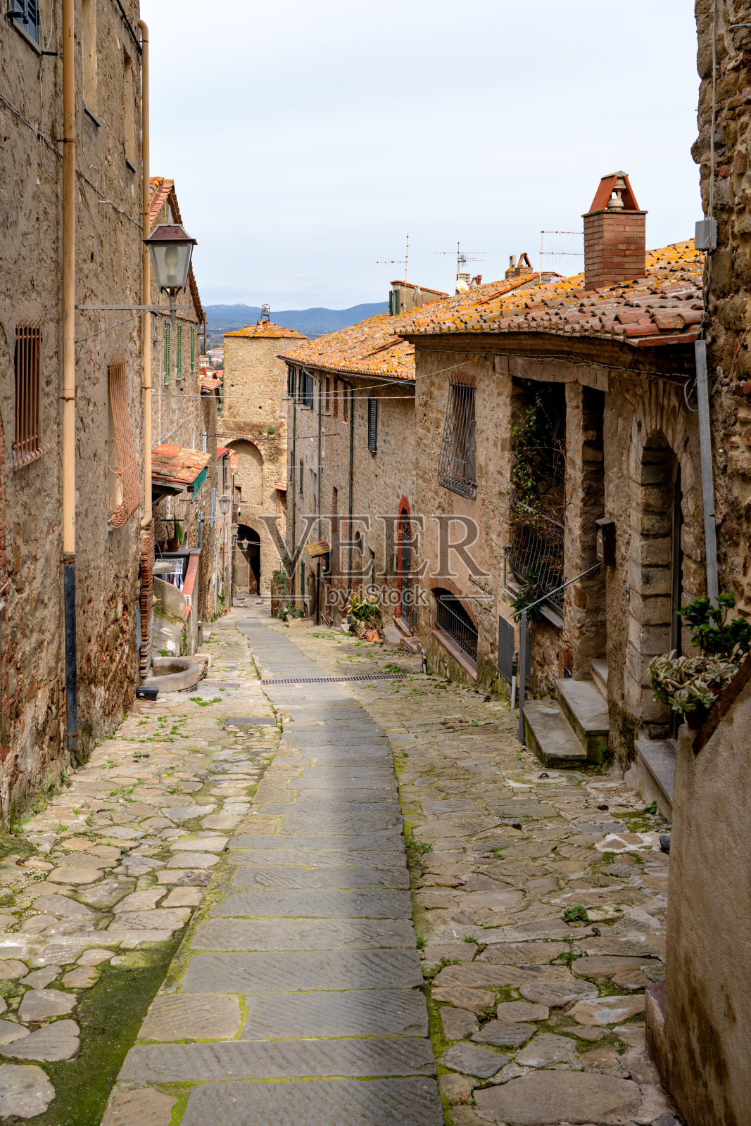 Castiglione della Pescaia alley,意大利托斯卡纳照片摄影图片