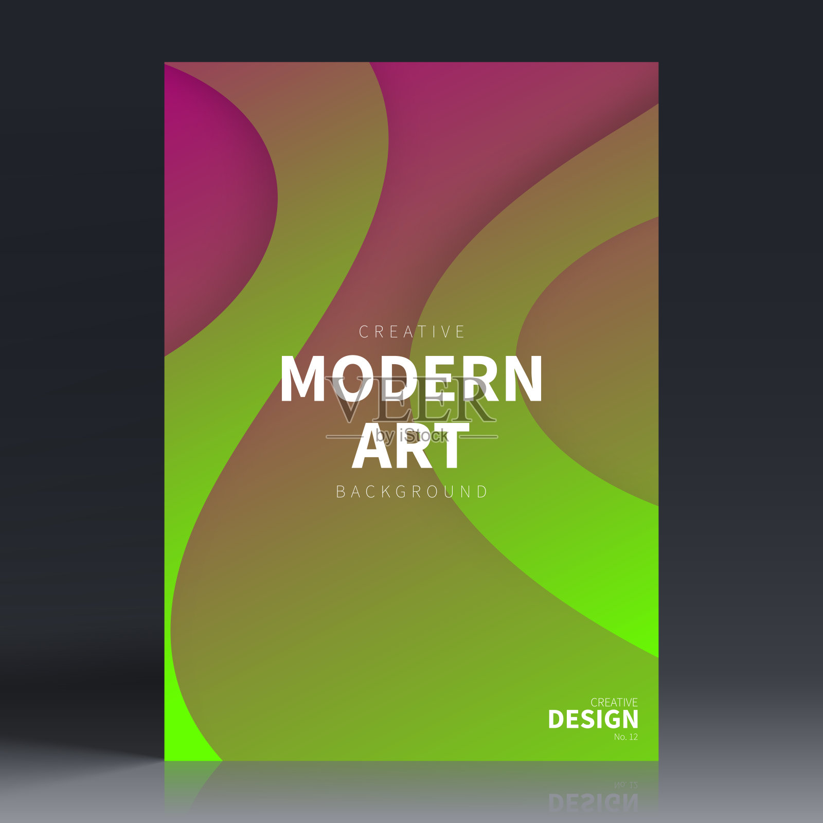 宣传册模板排版,绿色封面设计,商业年报,宣传单,杂志插画图片素材