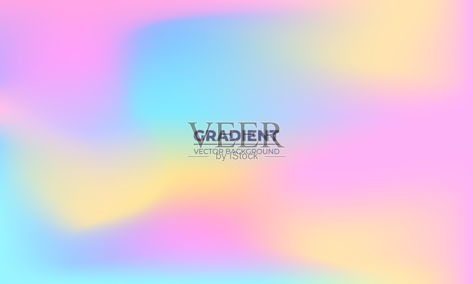 颜色渐变抽象背景。蓝色,粉红色和黄色渐变矢量纹理。柔和的颜色模糊抽象的背景插画图片素材