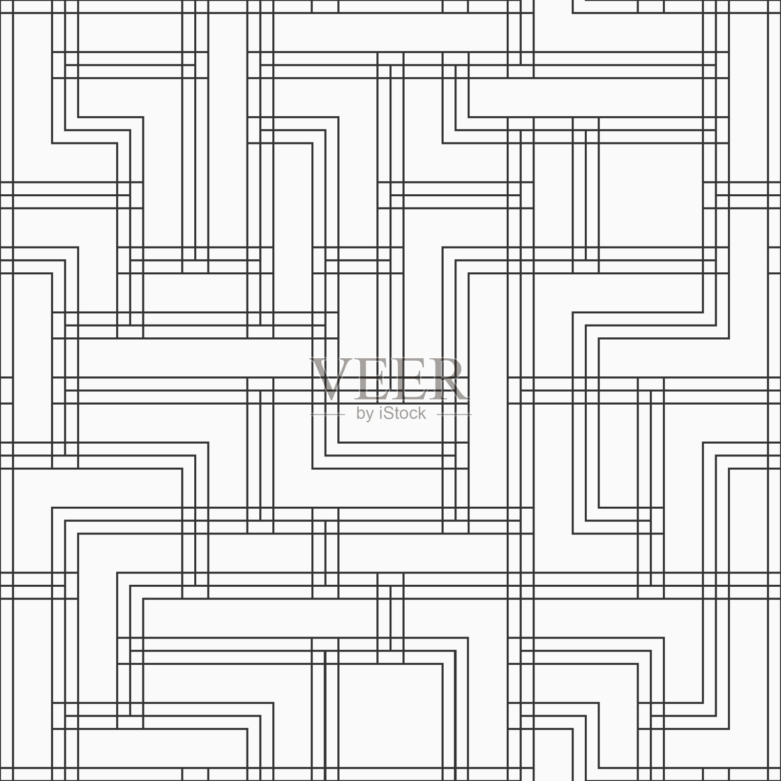 矢量无缝图案与矩形元素。几何瓷砖无缝图案。插画图片素材