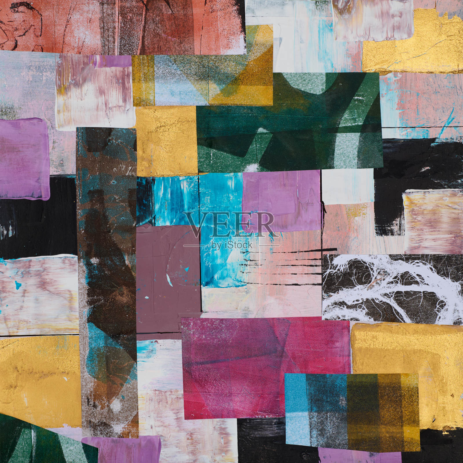 现代印象派技法。墙上海报打印模板。抽象绘画艺术。手绘的干刷油漆背景纹理。油画风格。用于网页或平面设计的艺术图案。插画图片素材