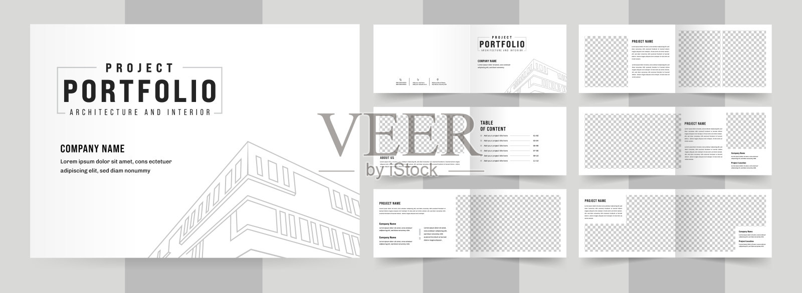 建筑景观组合设计,室内宣传册模板,房地产,简介,杂志,宣传册,模板,插画图片素材