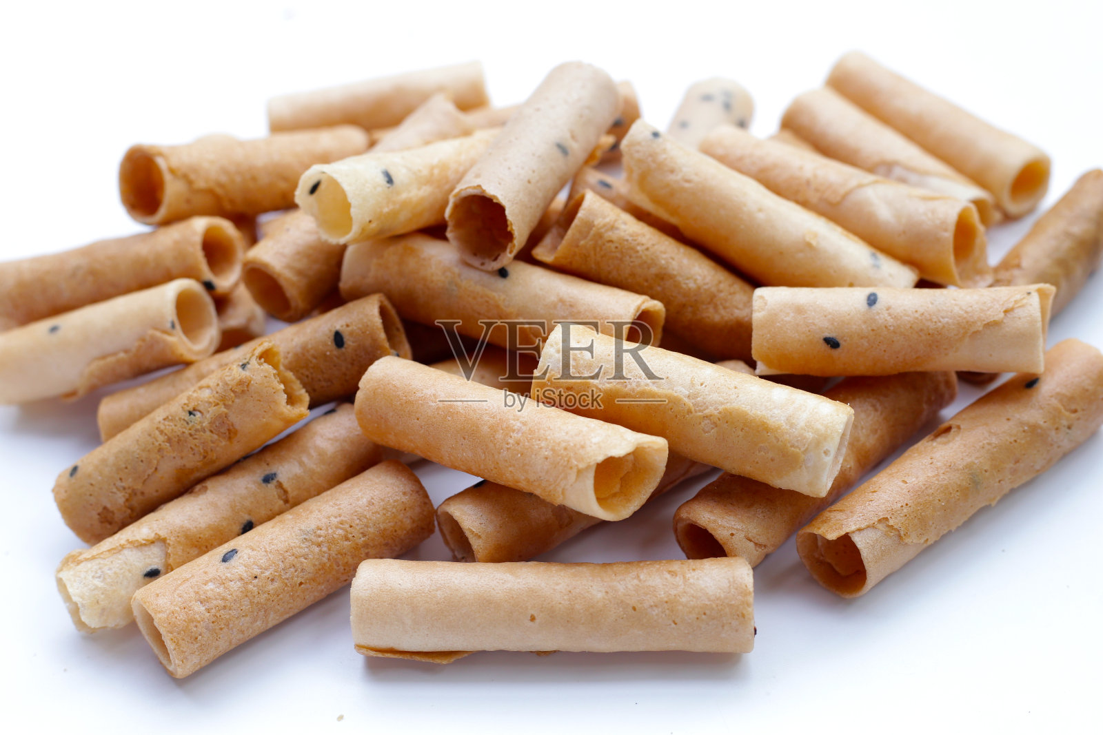 泰国小吃,脆椰子卷照片摄影图片