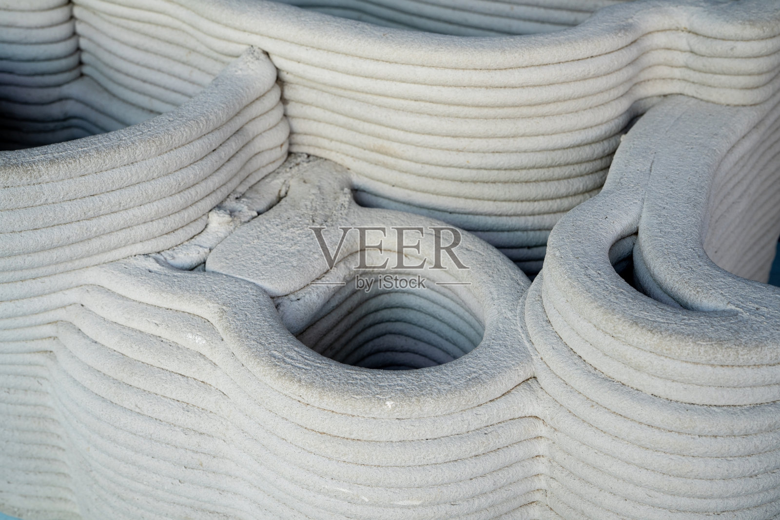 3D打印珊瑚房屋。绿色解决方案以创新的3D打印技术促进珊瑚礁修复。绿色科技,环保增材制造,实现可持续发展。照片摄影图片