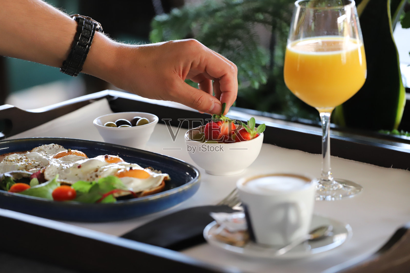 伊斯特拉餐馆里的食物照片摄影图片