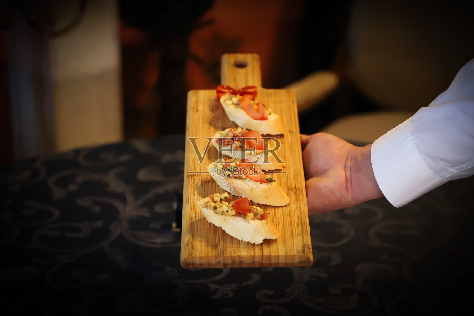 伊斯特拉餐馆里的食物照片摄影图片