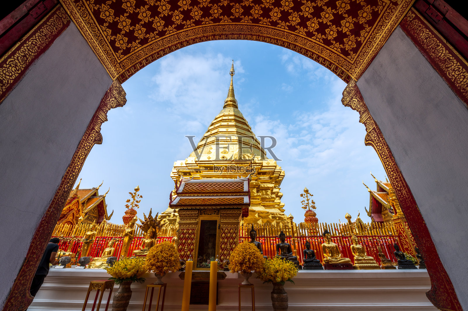 泰国清迈素贴寺照片摄影图片