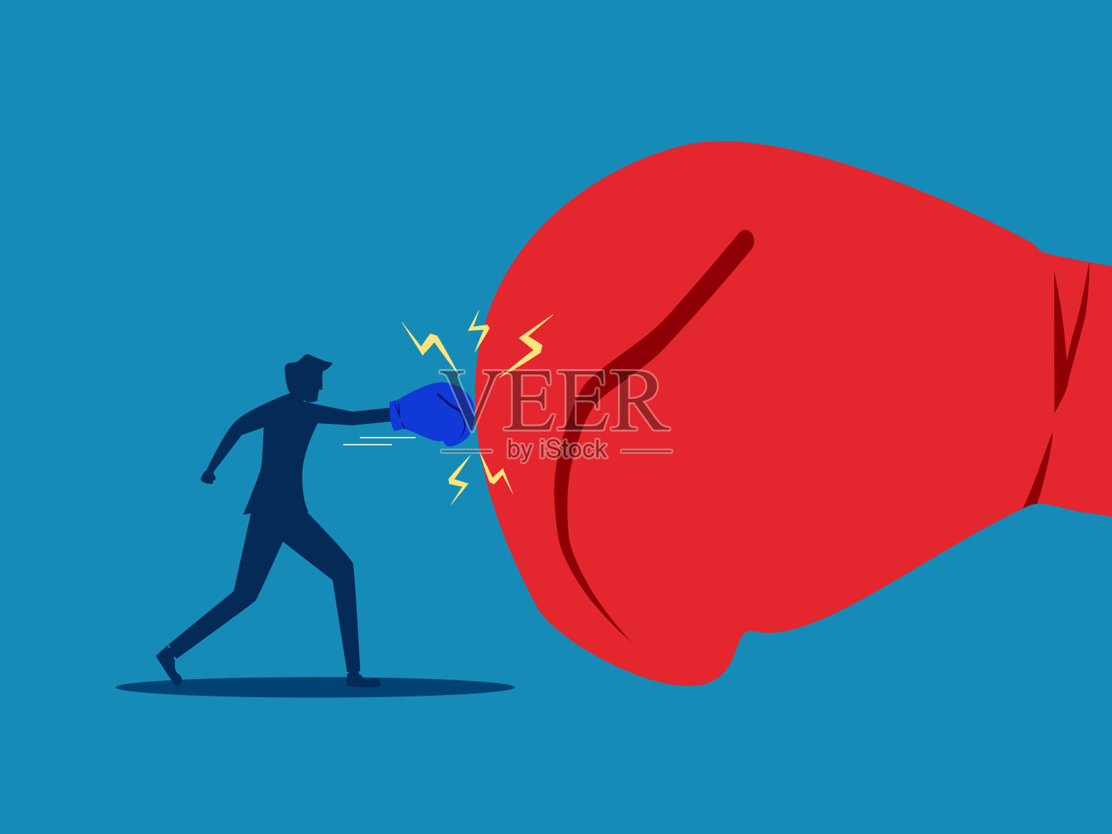 小商人打大商人插画图片素材