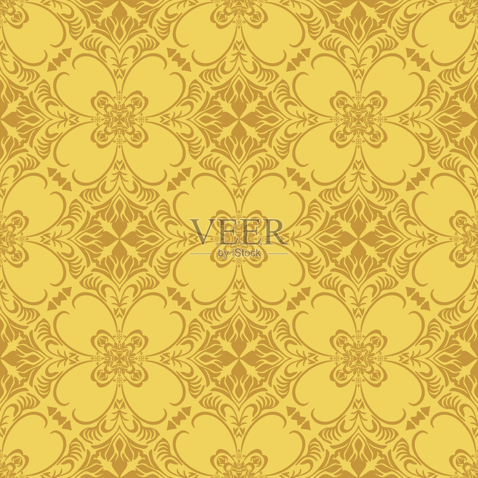 锦缎图案矢量华丽,花卉设计与创造图形和优雅。插画图片素材