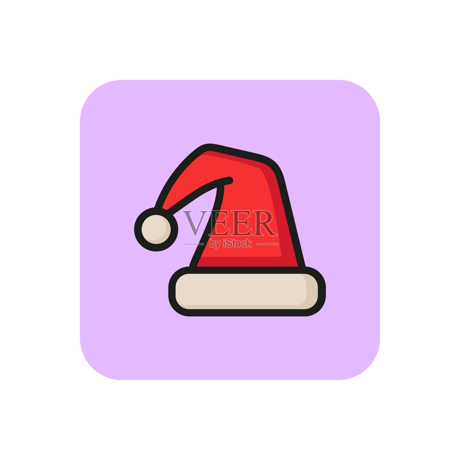 圣诞帽系列图标插画图片素材