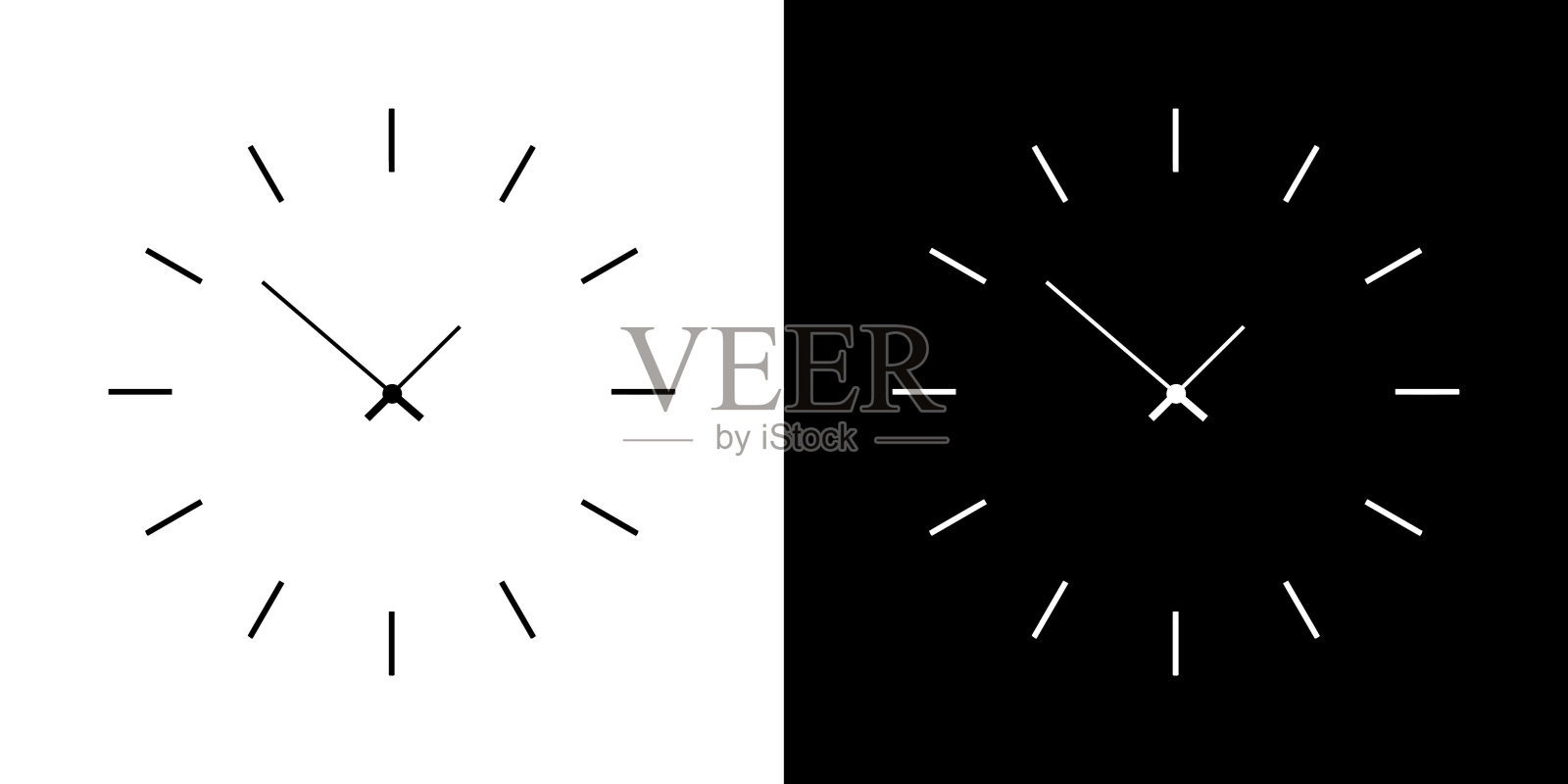 模拟时钟插画图片素材