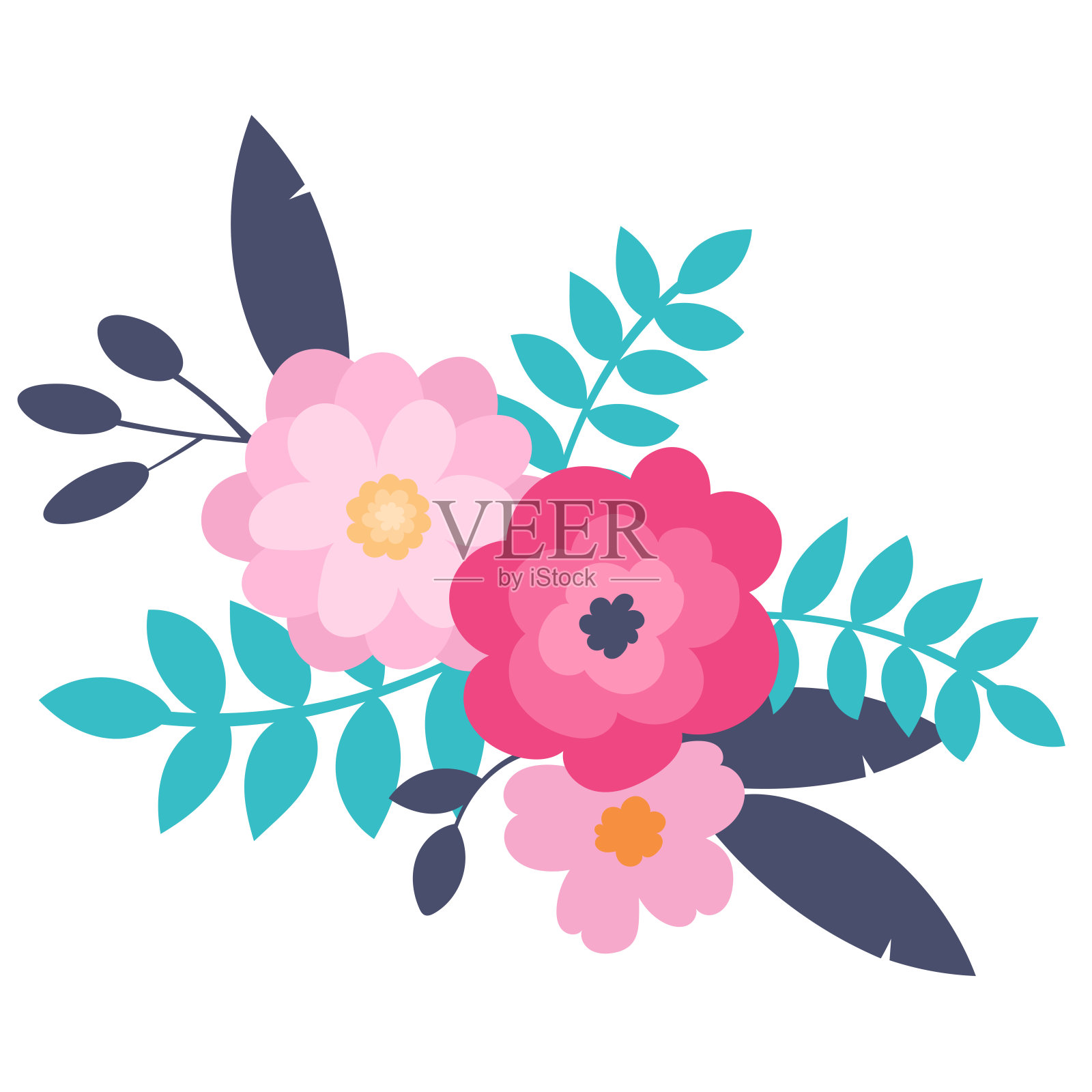 平花插画图片素材