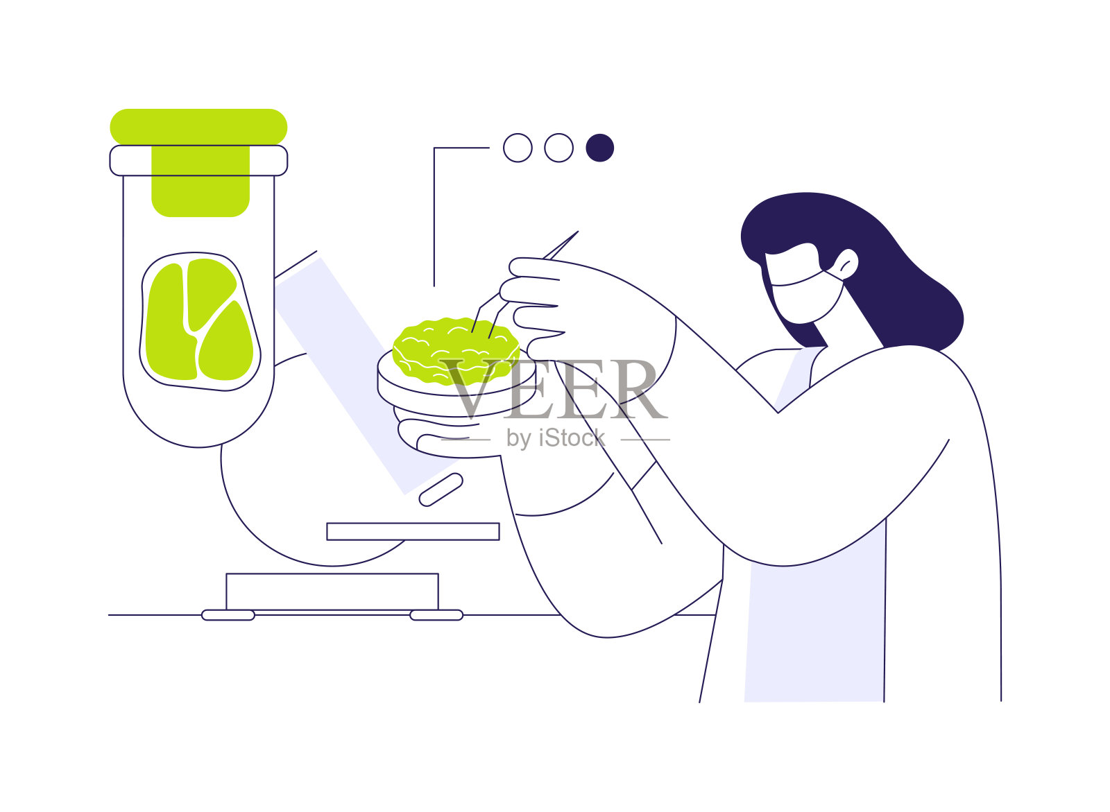 在实验室中生长的肉抽象概念矢量插图。插画图片素材