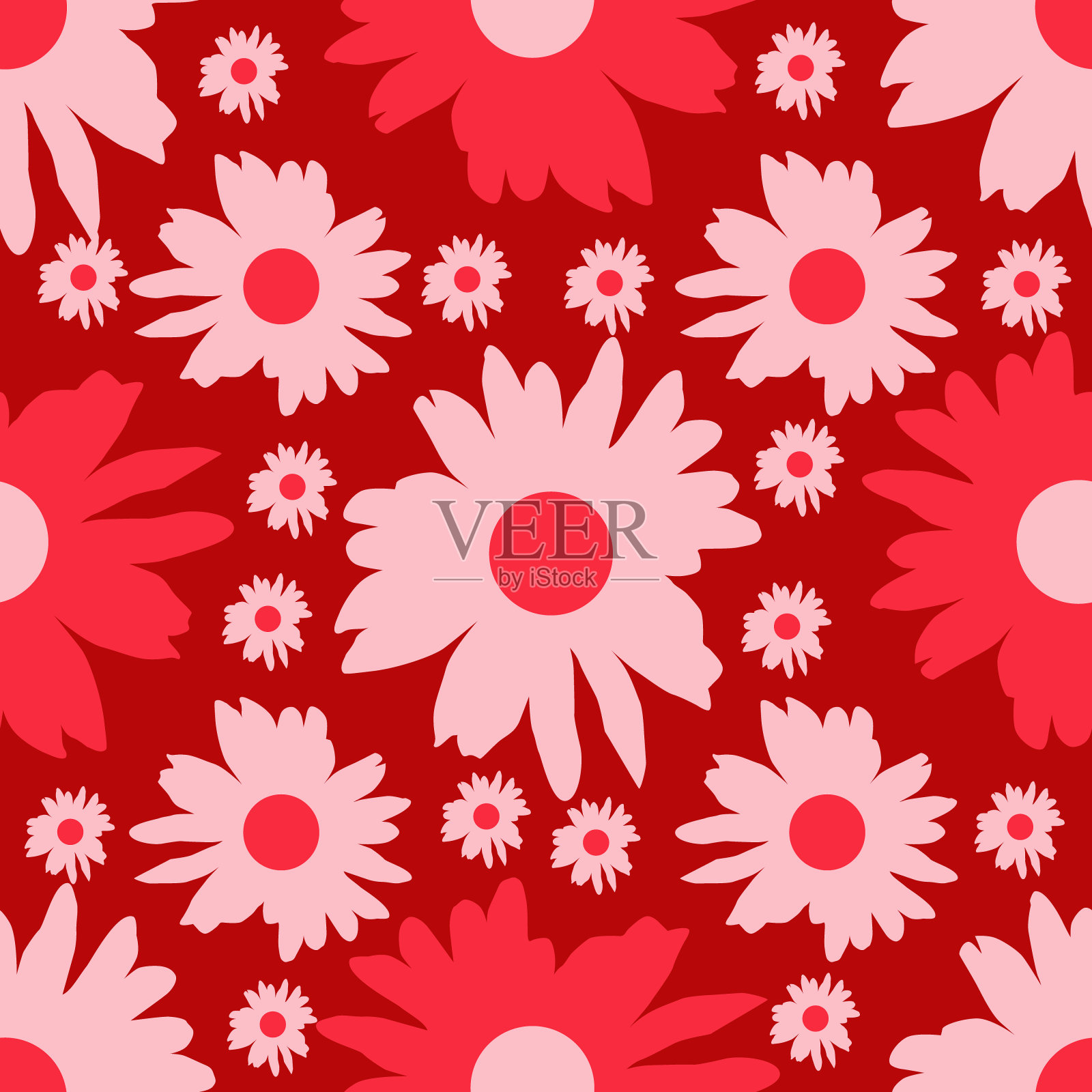 矢量轮廓无缝图案。插画图片素材