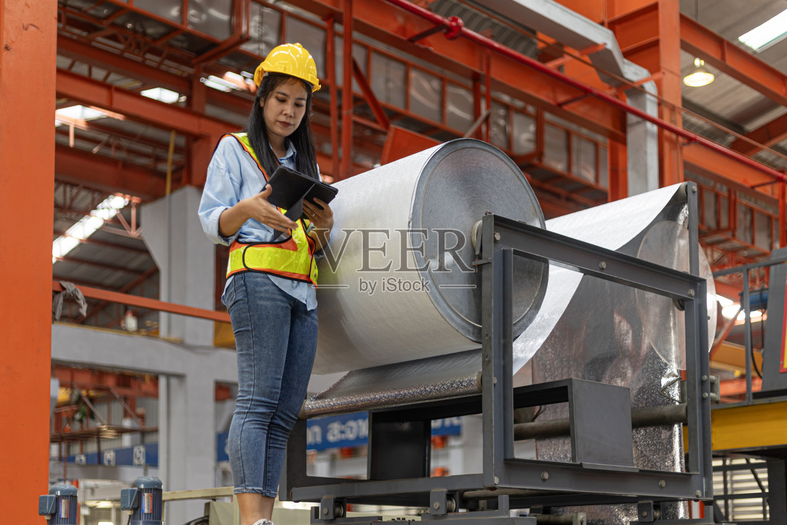 女起重机操作员照片摄影图片