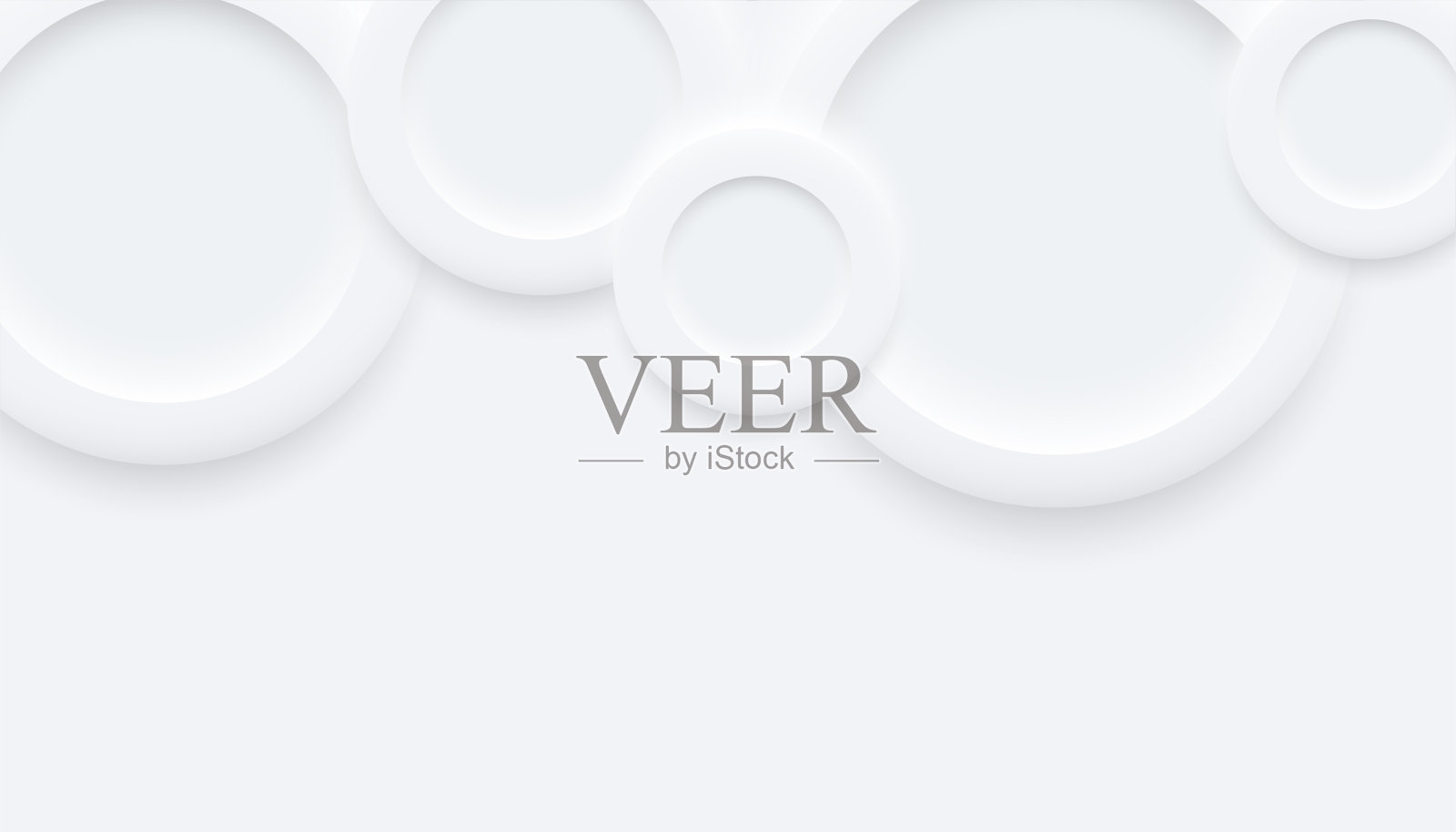 几何圆形白色无形横幅插画图片素材