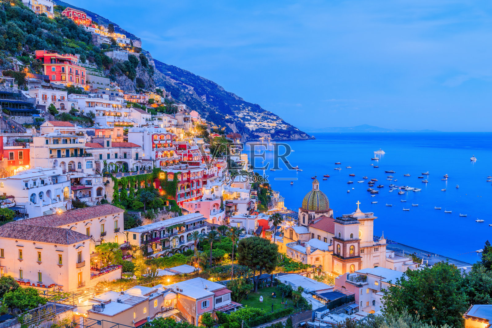 意大利阿马尔菲海岸。照片摄影图片