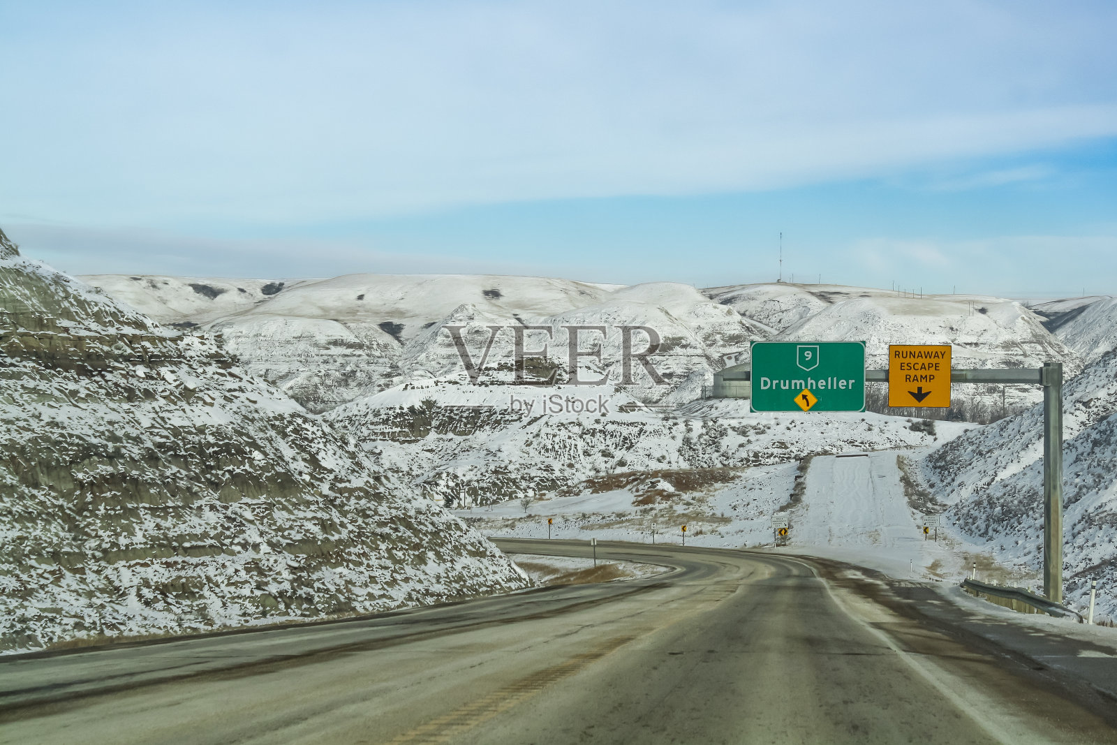 Drumheller路标照片摄影图片