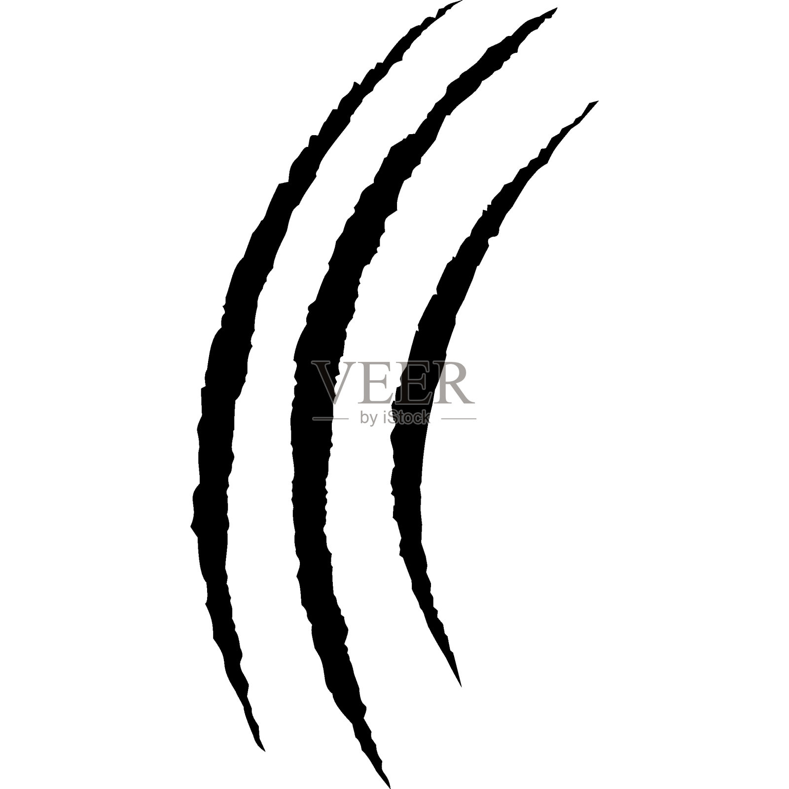 爪子划痕图标插画图片素材