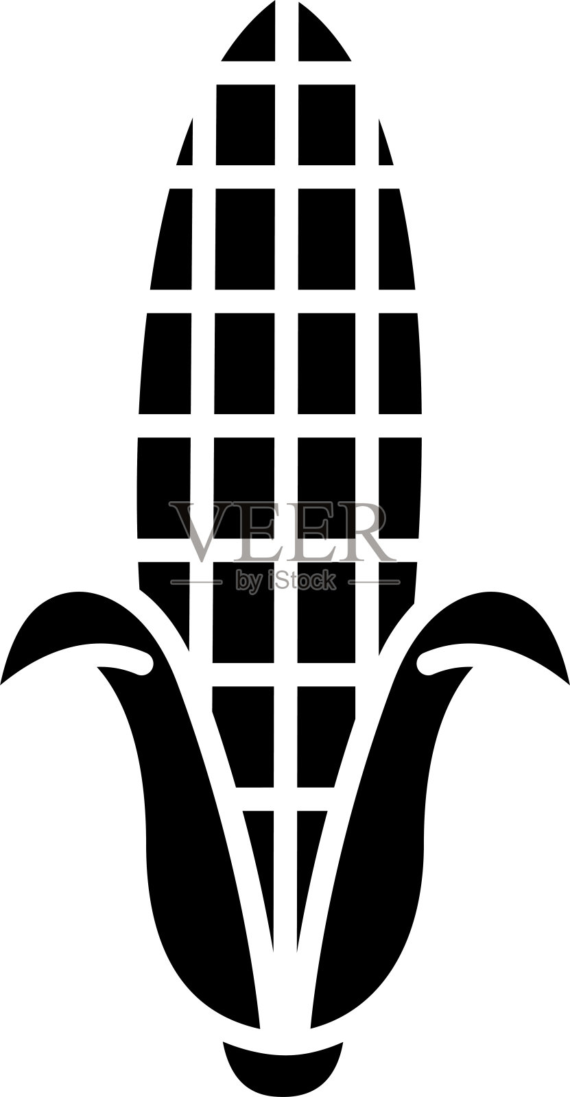 玉米片固体象形矢量插图插画图片素材