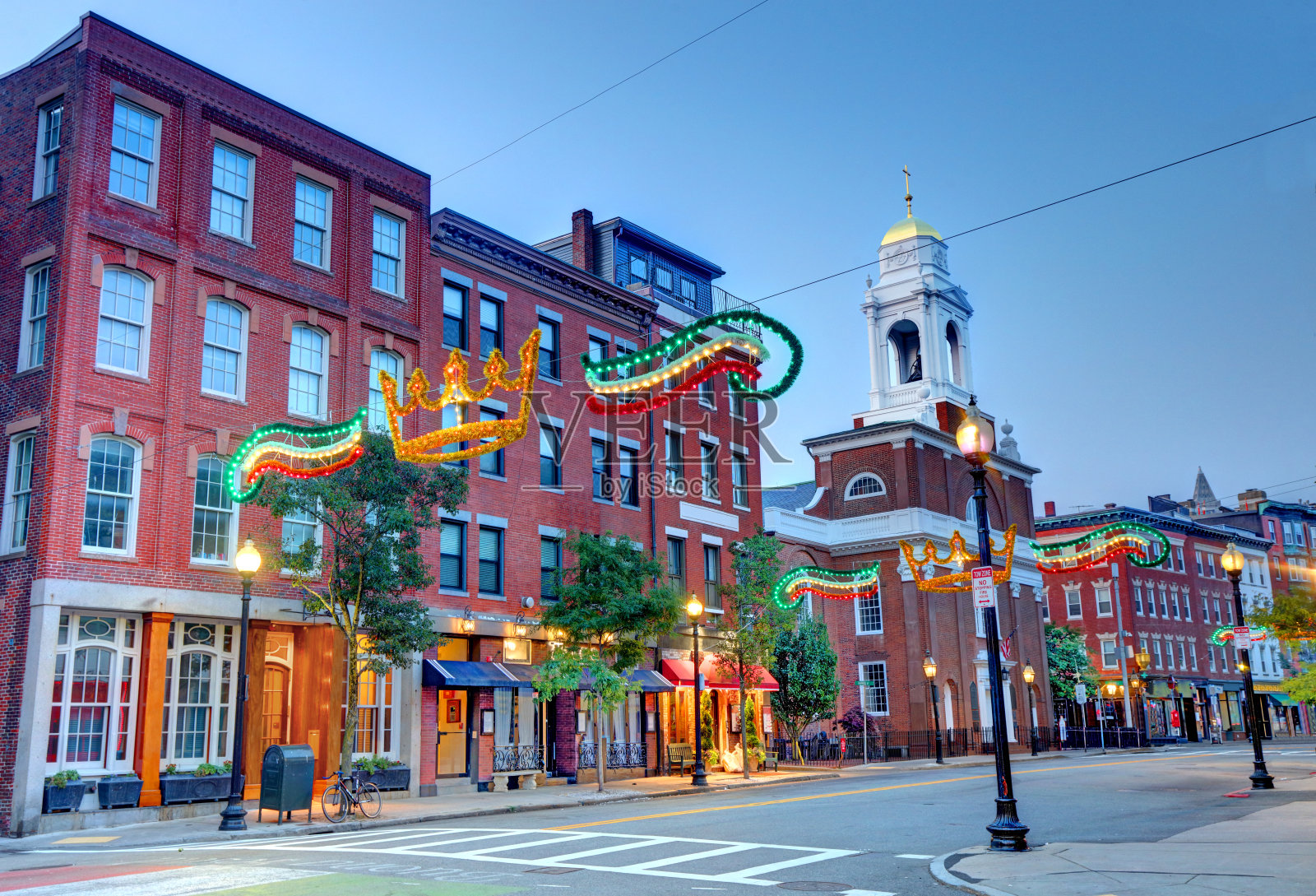 波士顿的北端社区照片摄影图片