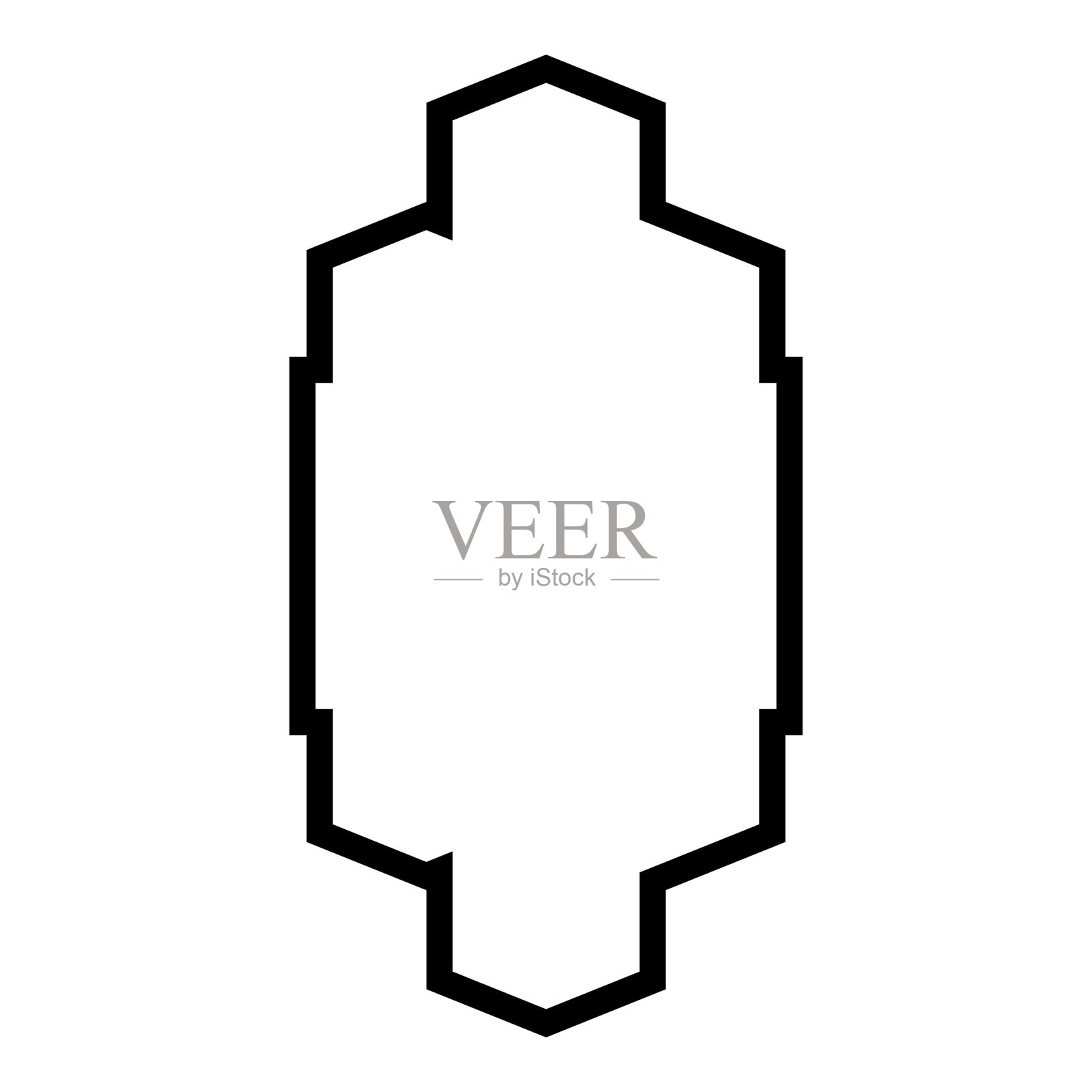 伊斯兰垂直框架设计粗体线条轮廓线黑色线条轮廓设计象形符号视觉说明插画图片素材