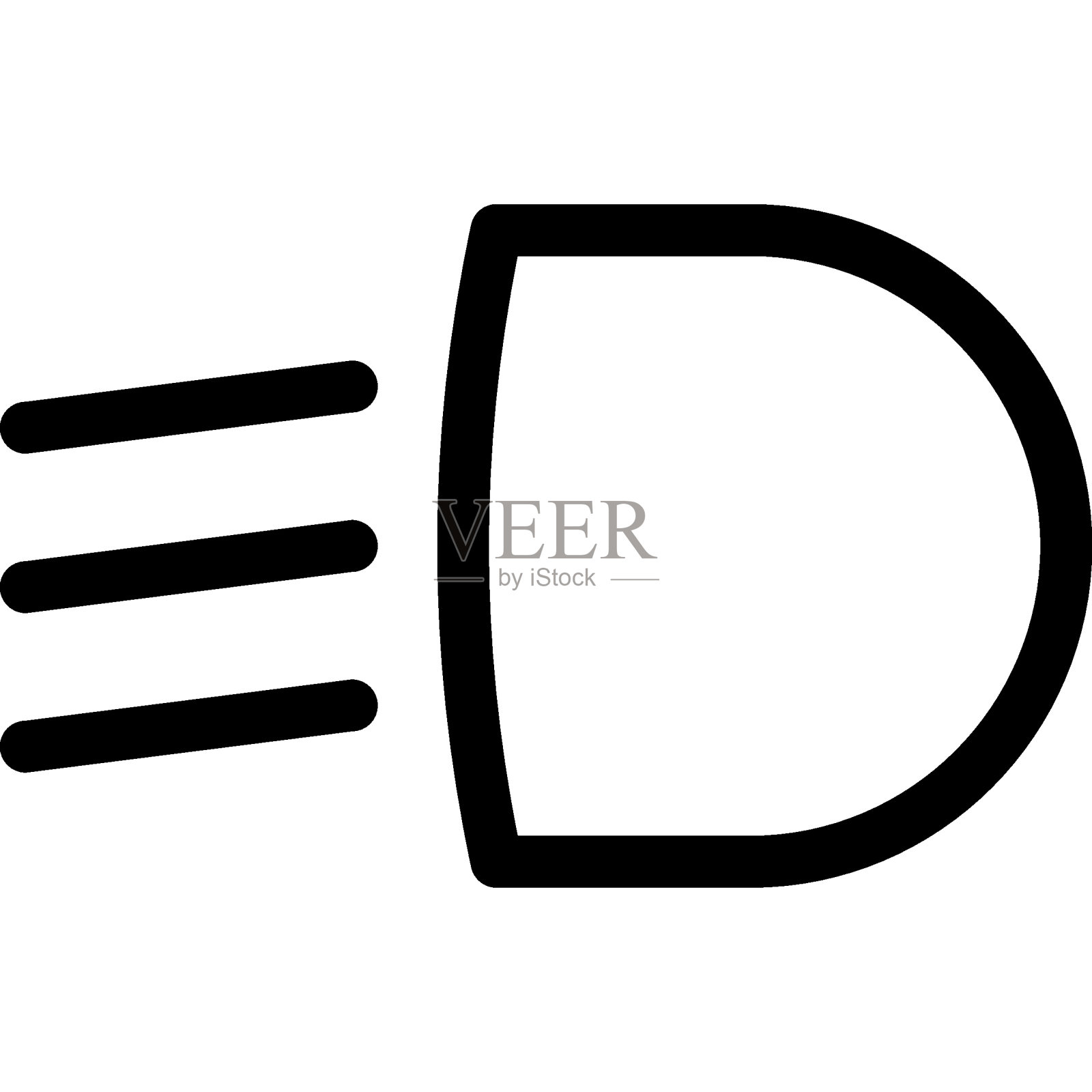 汽车指示灯仪表盘图标插画图片素材