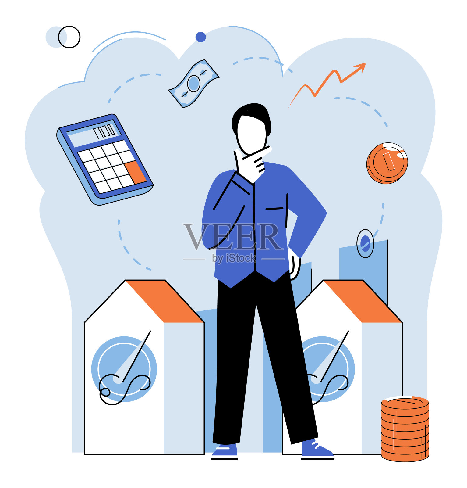 税务信息。重复检查税收计算对于避免错误和罚款至关重要插画图片素材