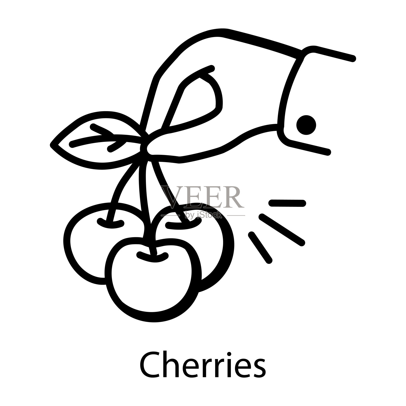 樱桃插画图片素材