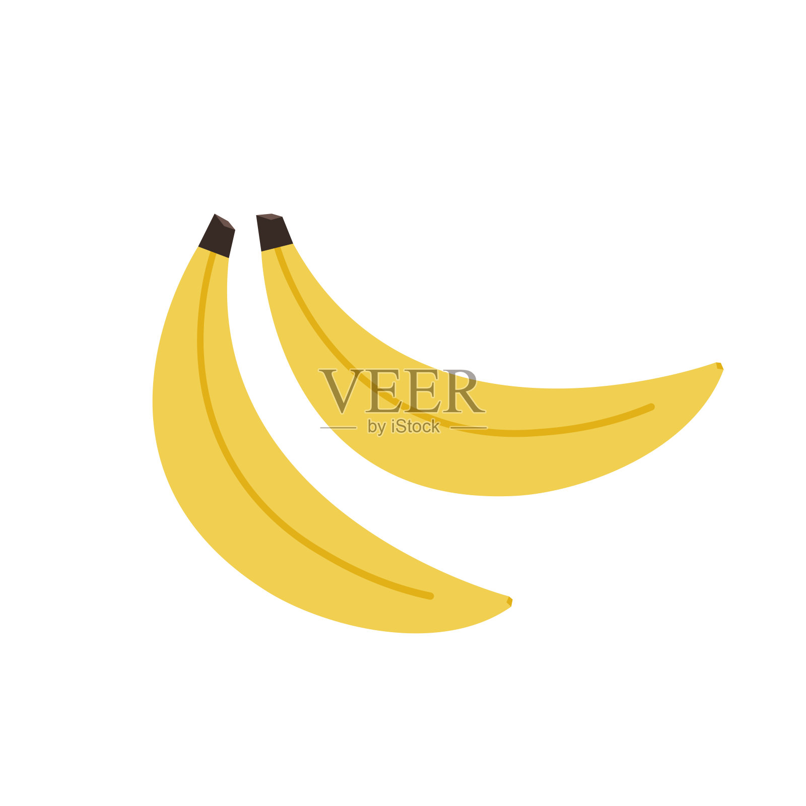 香蕉卡通矢量。白色背景上的香蕉。插画图片素材