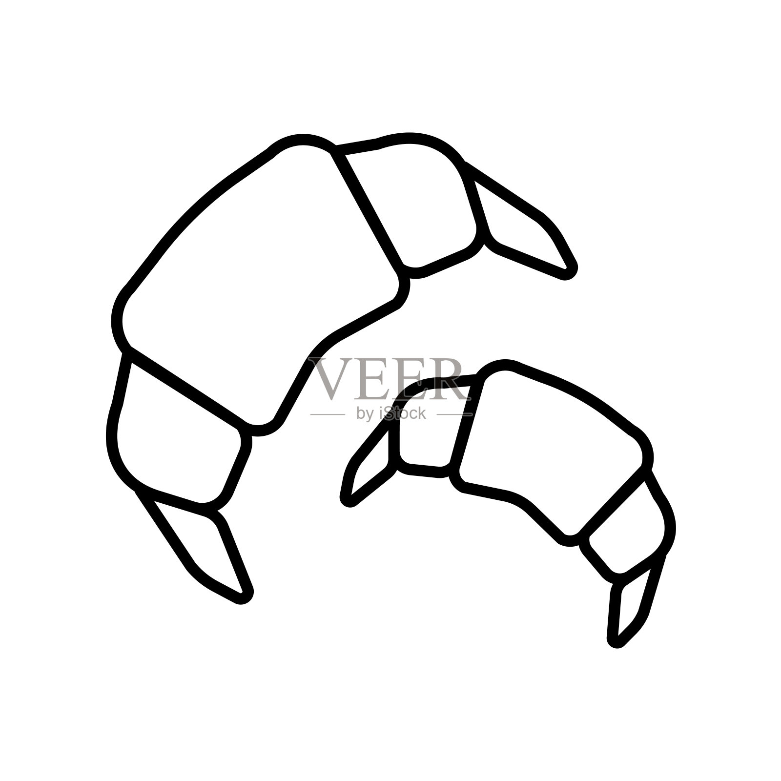 羊角面包图标插画图片素材