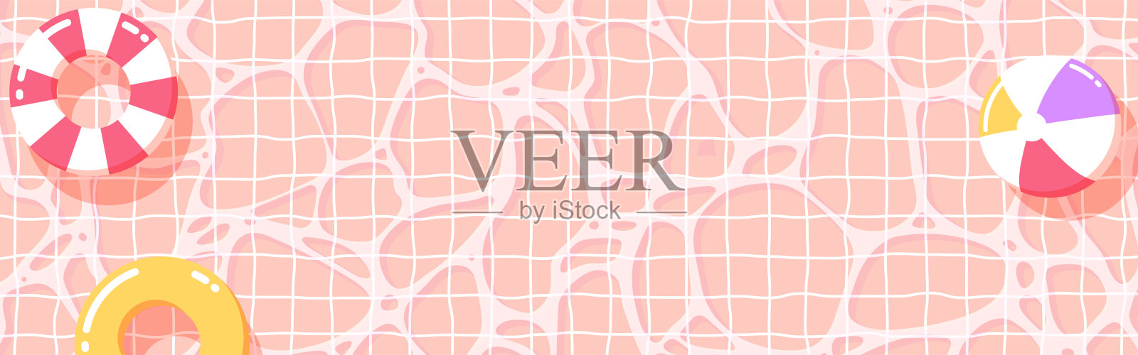 从正上方看到的水池插图插画图片素材