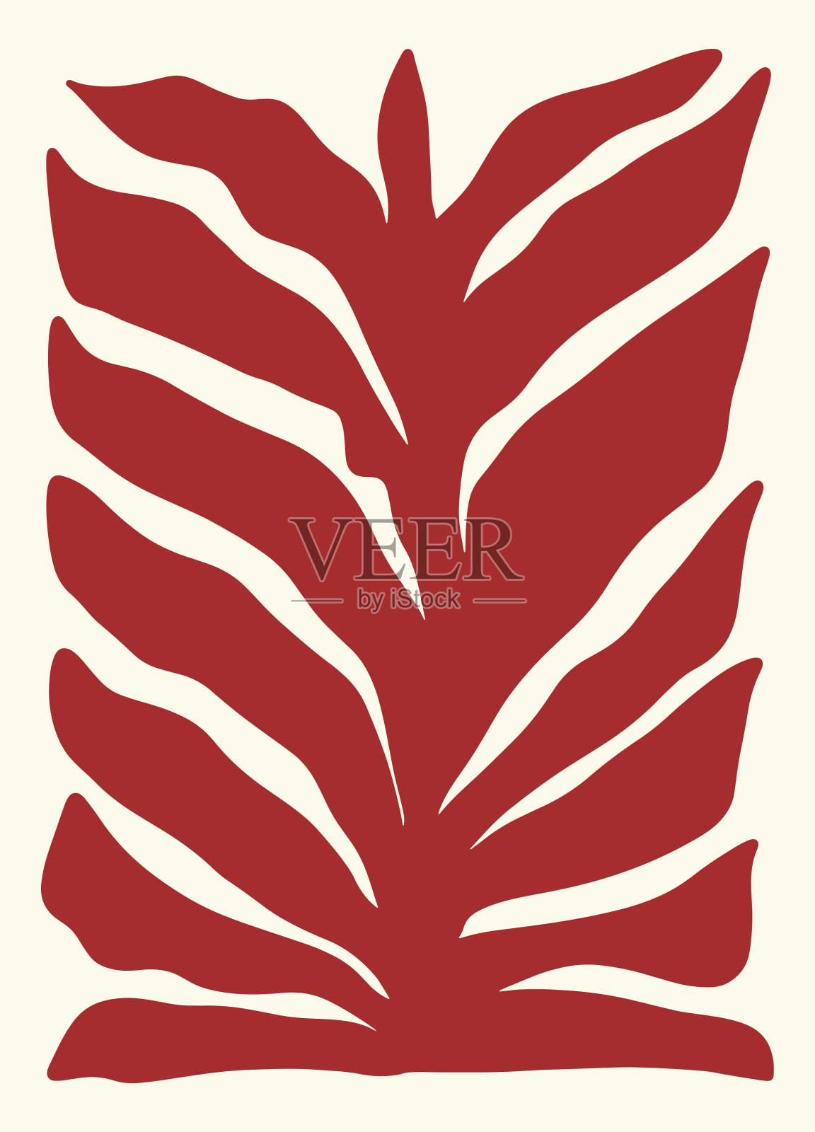 花卉植物手绘插图。设计海报,墙壁艺术,品牌,装饰。插图风格60年代。插画图片素材