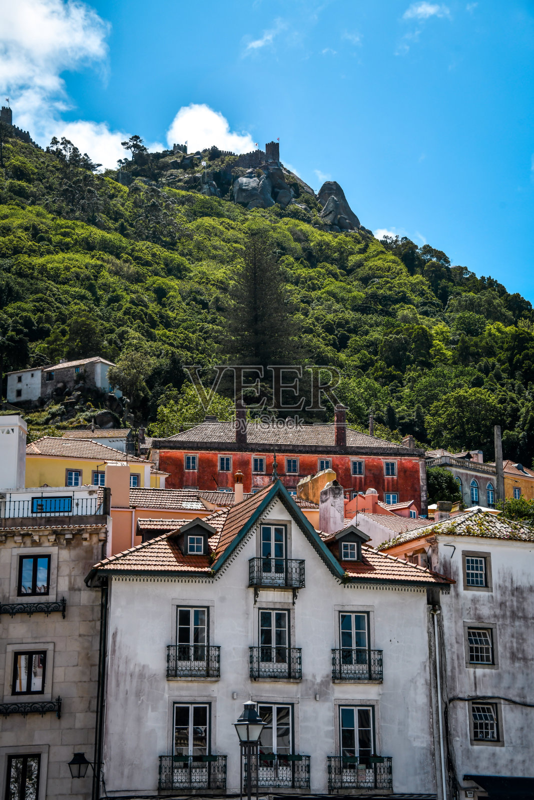 葡萄牙辛特拉美丽的公寓楼照片摄影图片