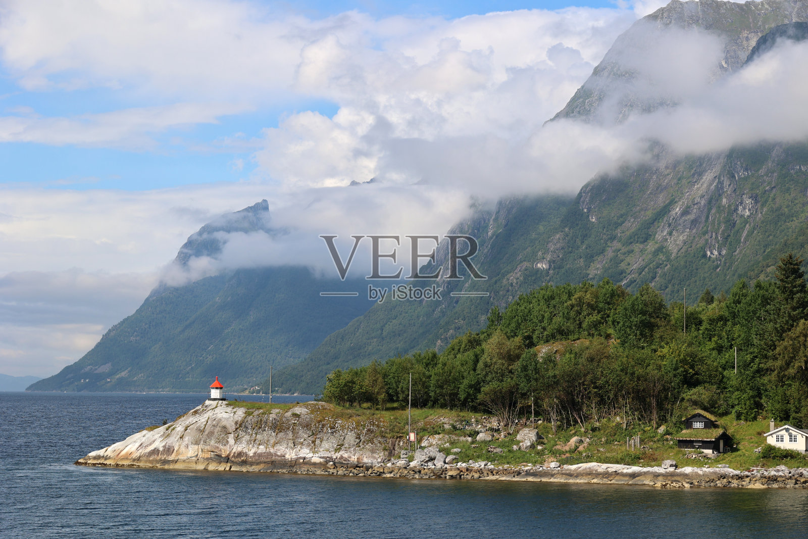 挪威约伦峡湾美妙的山景照片摄影图片