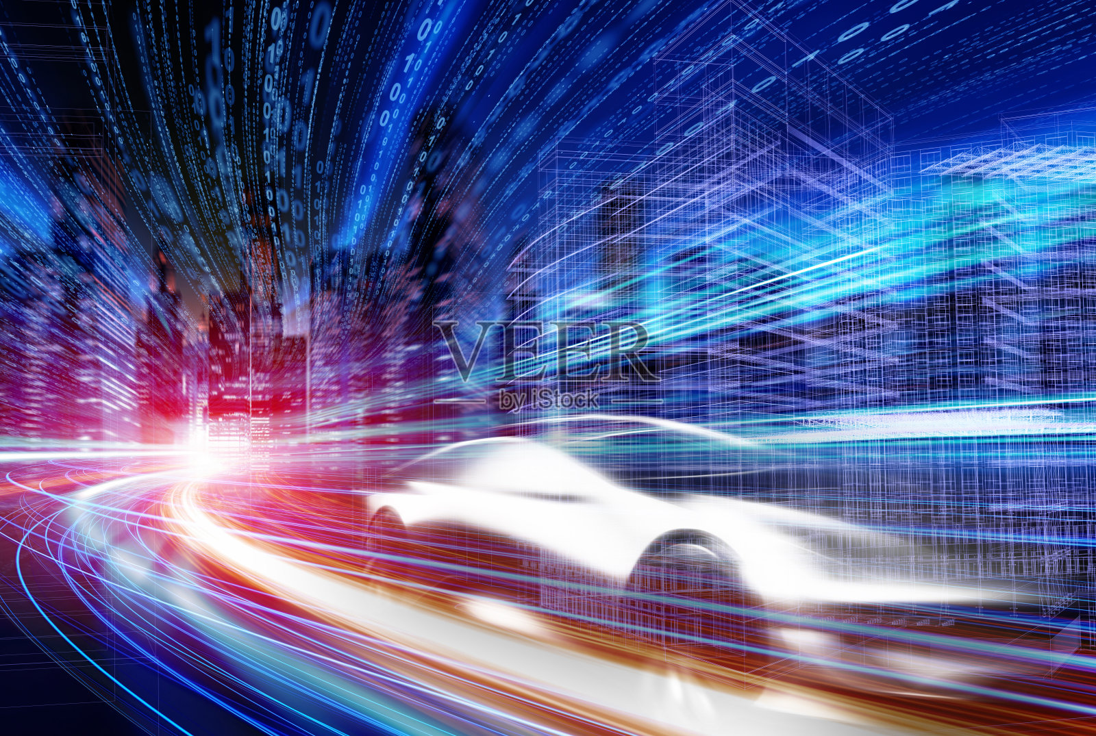 一种无人驾驶智能交通系统照片摄影图片