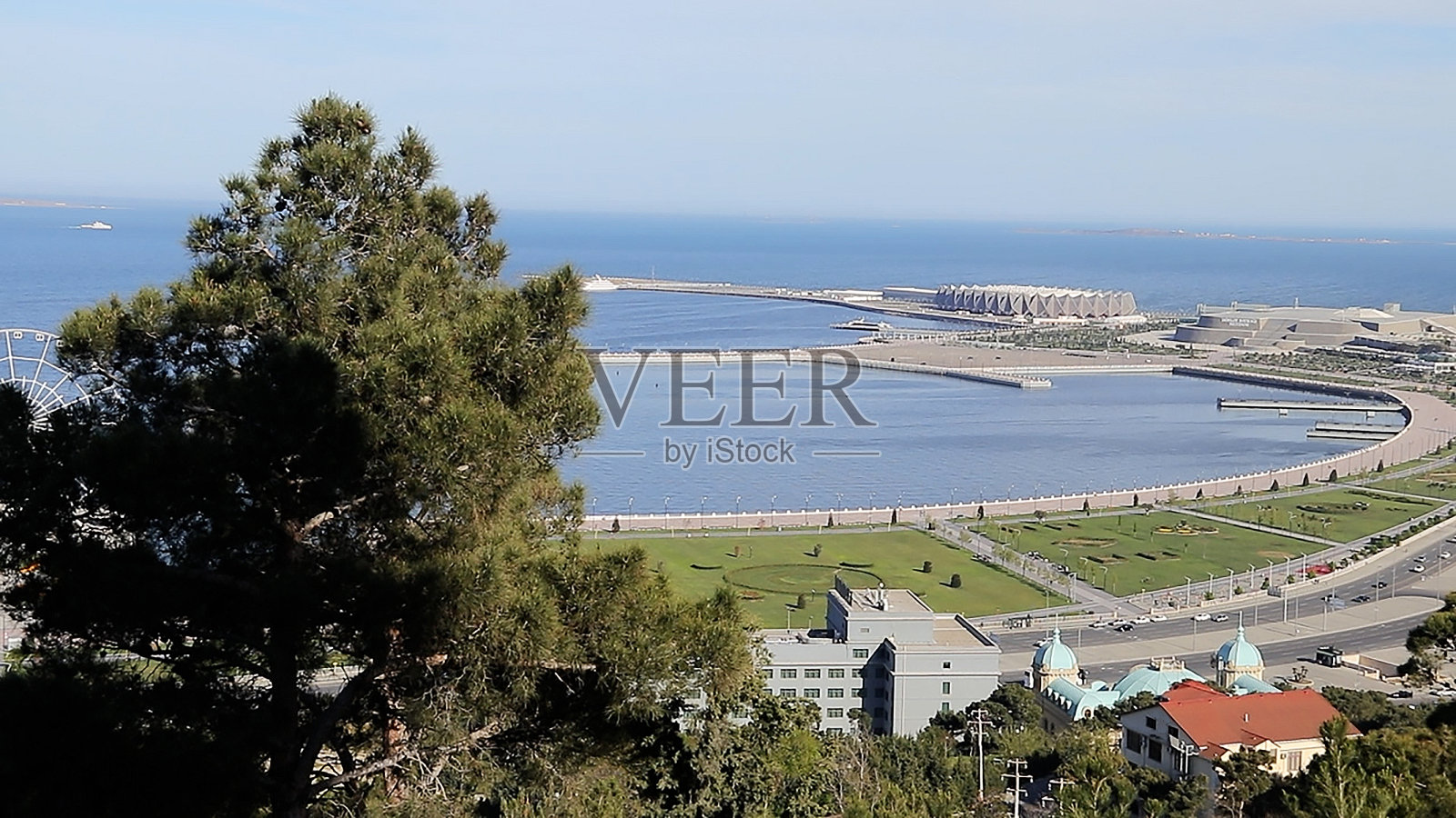 里海景观巴库全景照片摄影图片