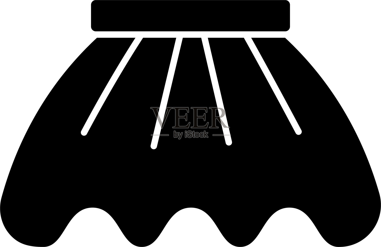 雪花固体字形矢量插图插画图片素材