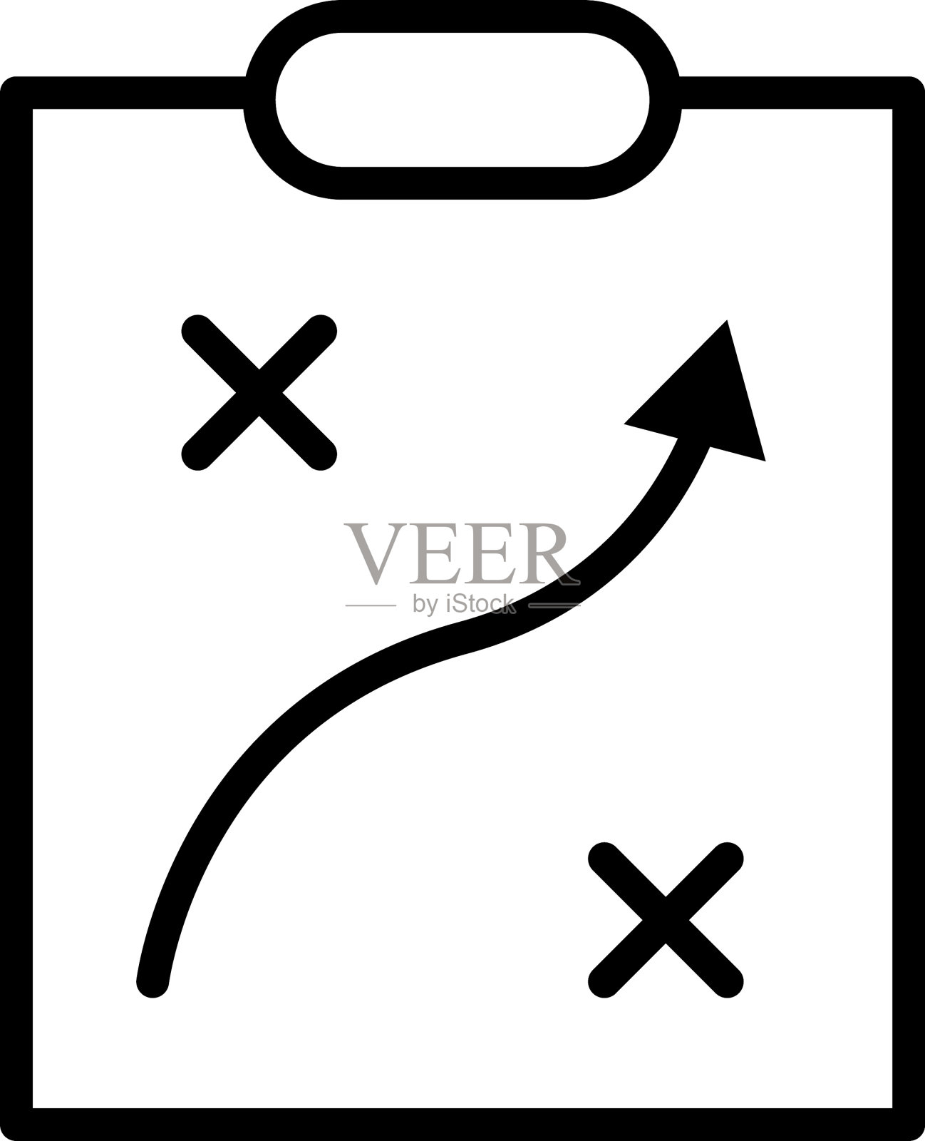 直线风格的策略图标。策略矢量符号为计算机和移动应用程序的创意标志。插画图片素材