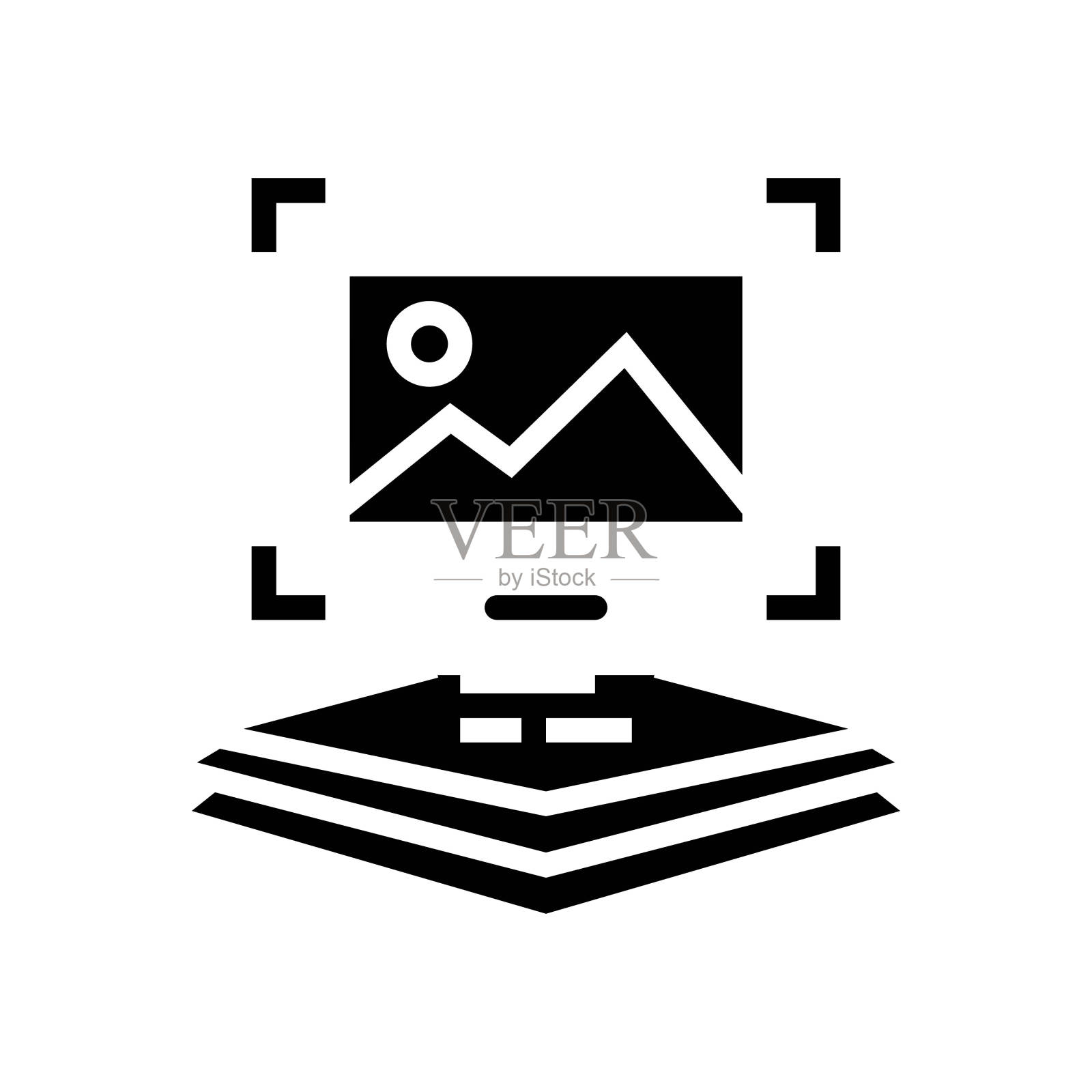 数字展览虚拟会议符号图标矢量说明插画图片素材