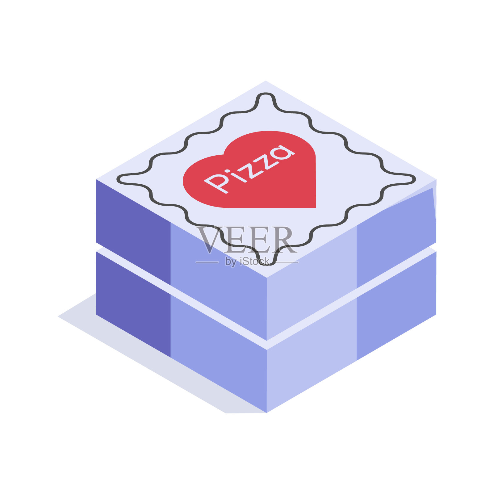 披萨礼物图标代表一个独特的,美味的,和有趣的披萨爱好者的礼物。插画图片素材