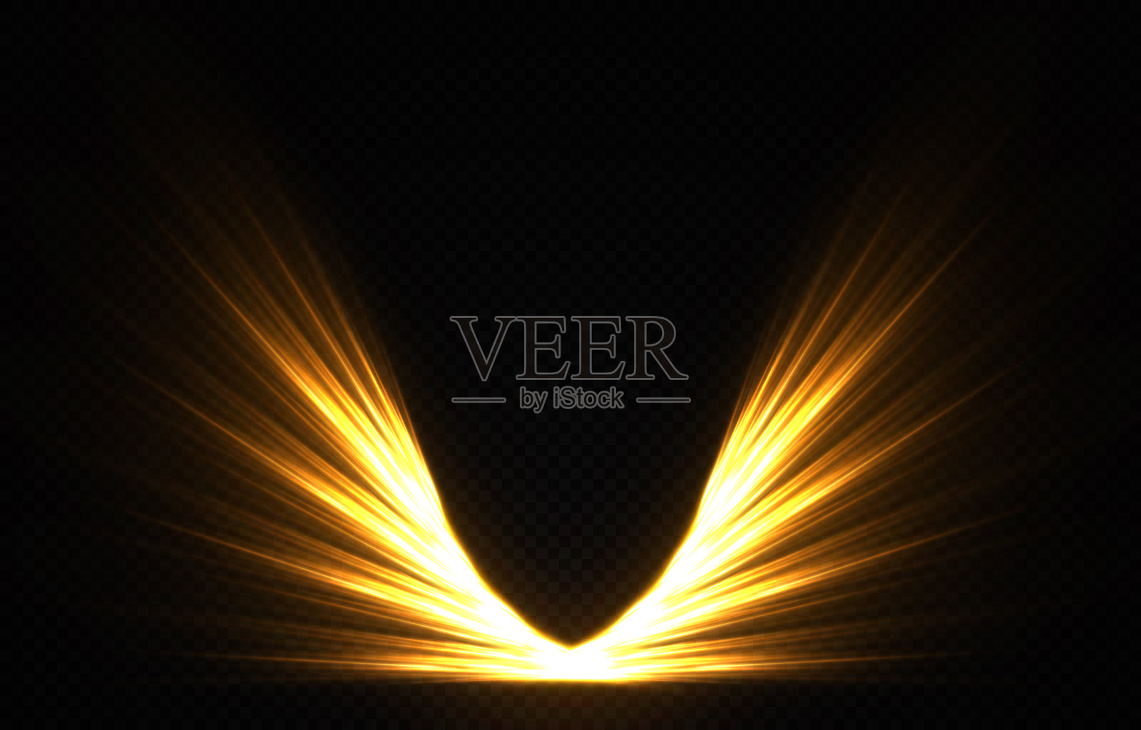 Аbstract闪闪发光的翅膀。插画图片素材